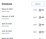 Invoice History